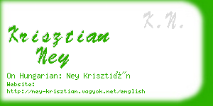 krisztian ney business card